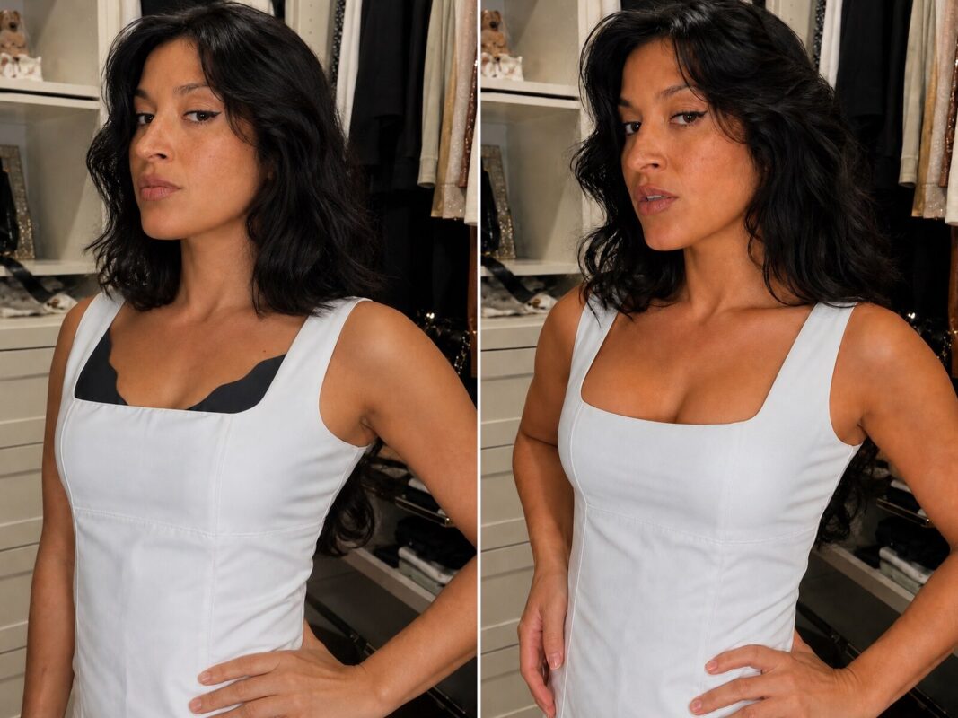 HANIME cleavage bra real result comparison 01