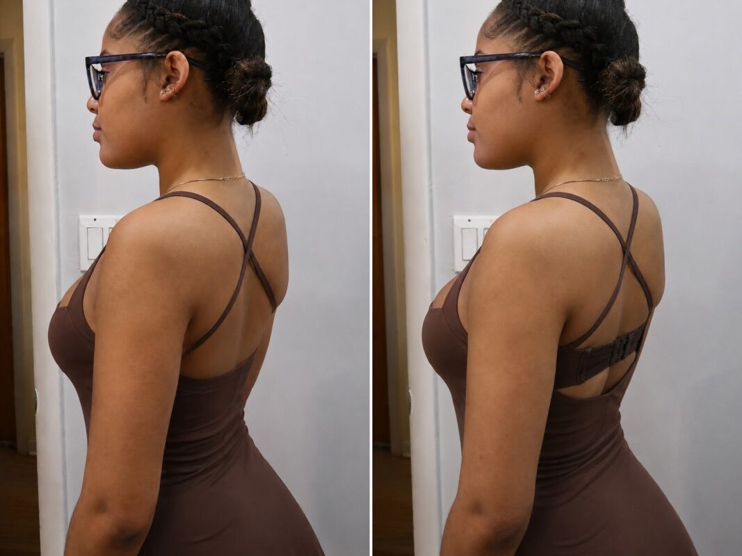 HANIME cleavage bra real result comparison 03