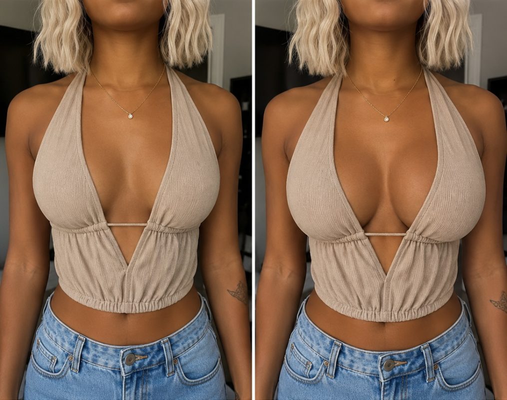HANIME sticky double-sided lift bra pads natural lift on a different body type
